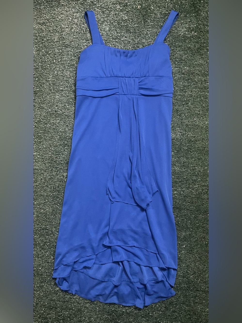 Ruby Rox Cobalt Blue High-Low Spaghetti Strap Dress